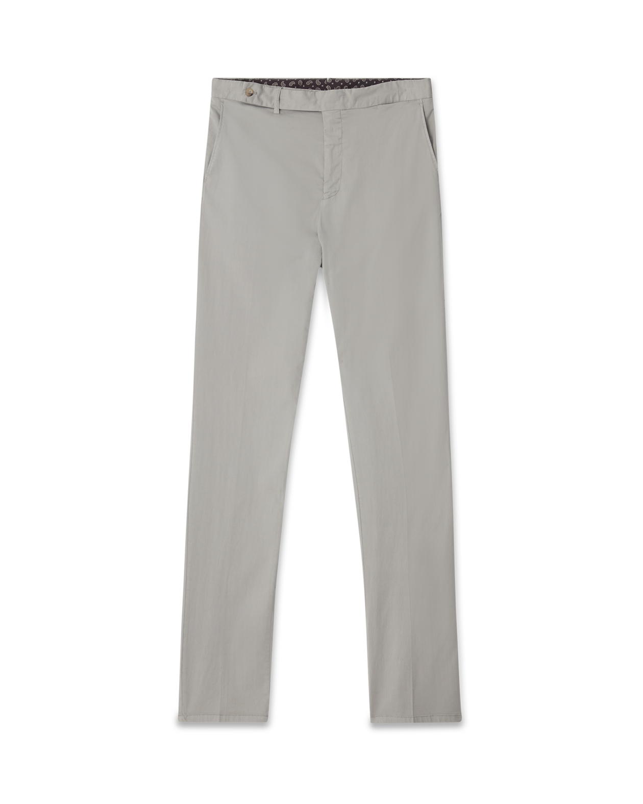 Tailored Cotton Silk Trouser Light Grey