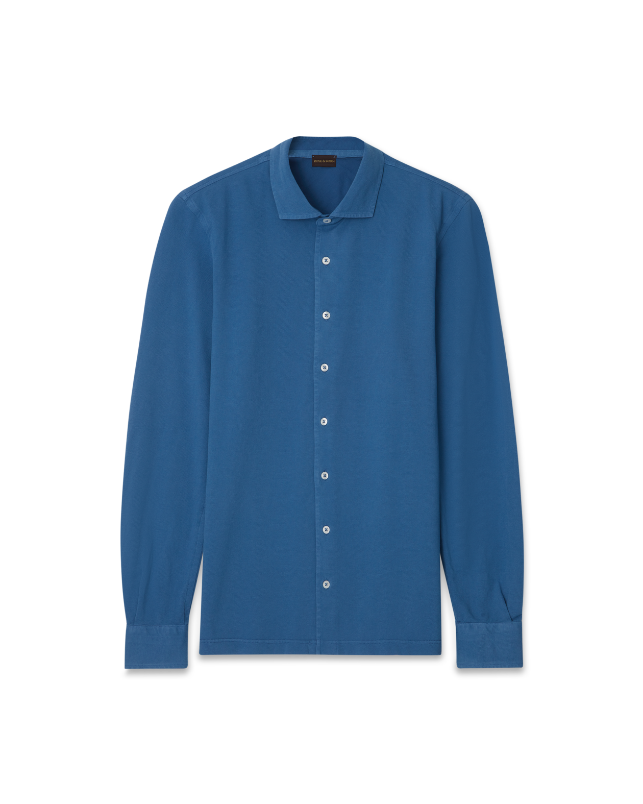 Pique Cotton Shirt Blue