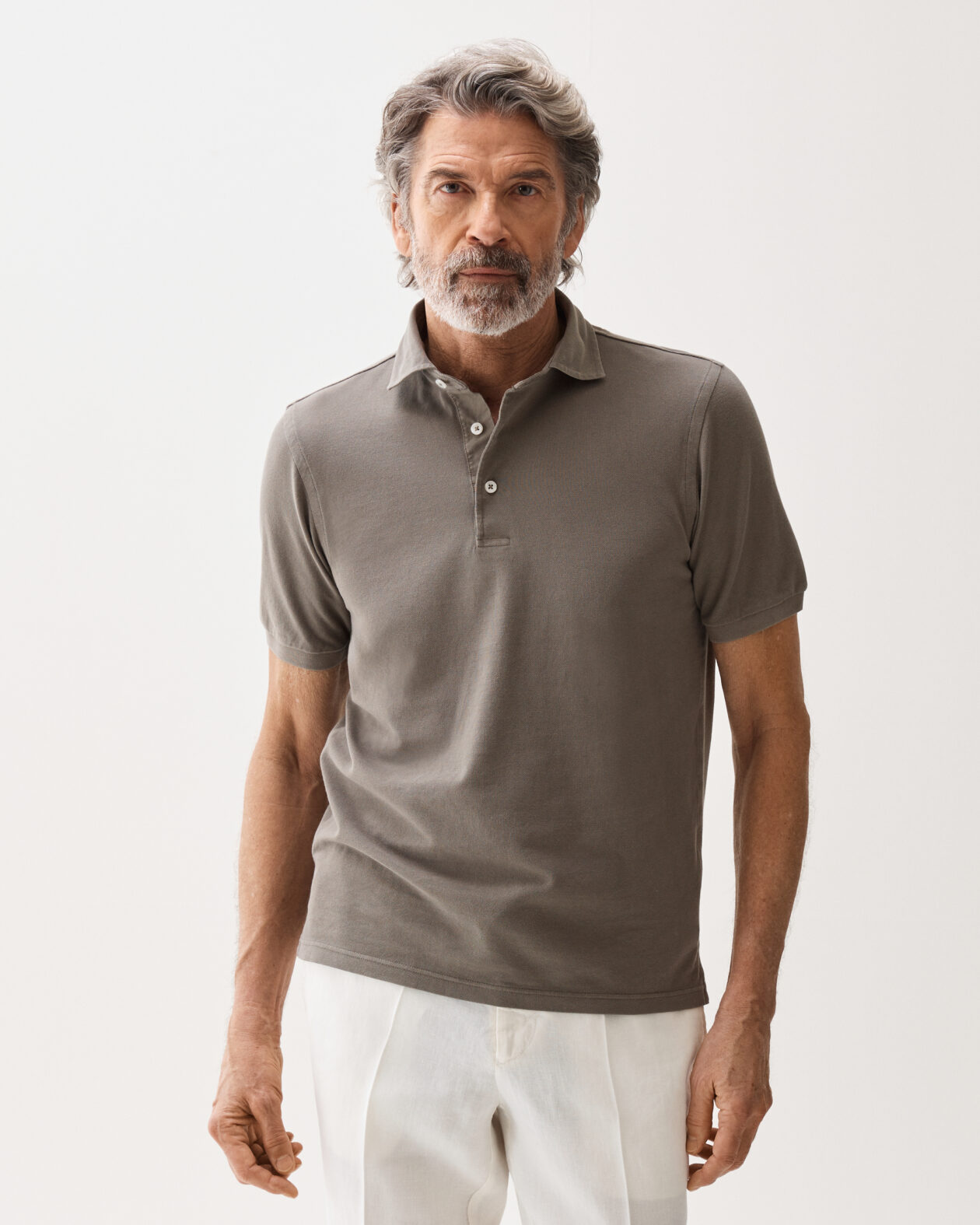 Cotton Polo Shirt Khaki