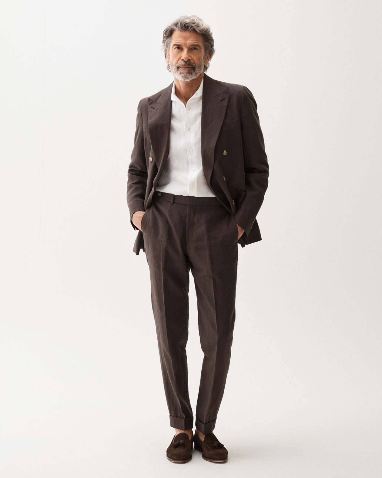 Linen Suit Brown
