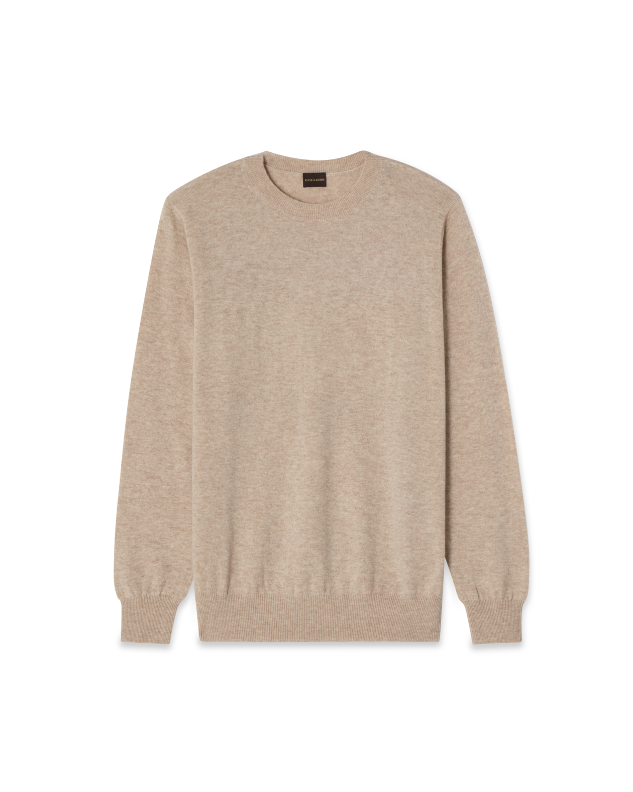 Crewneck Wool Cashmere Sweater Beige